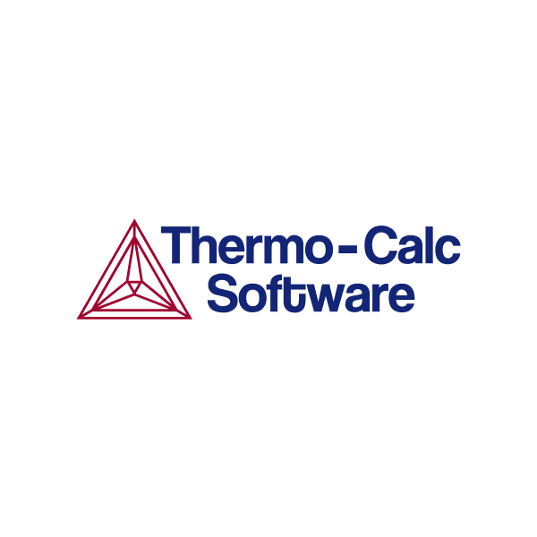 A square image showing the Thermo-Calc company logo in red and blue against a white background