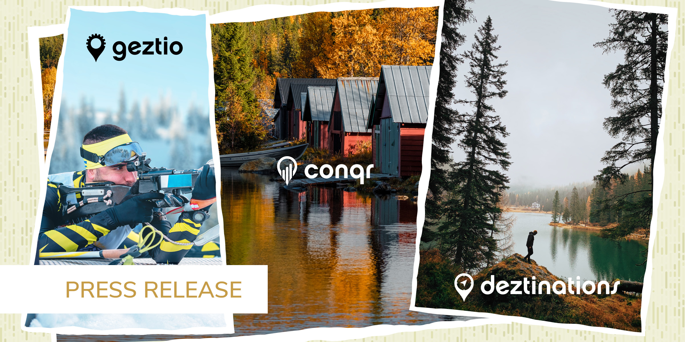 Press release for DTS showing a collage of three images
