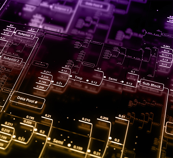 A flow chart with lines and numbers representing code or guidance