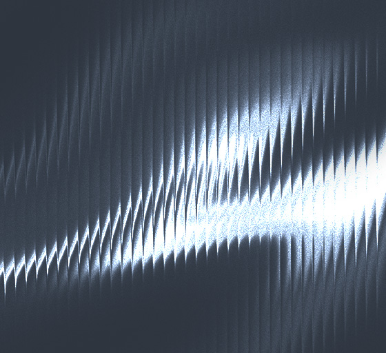 Abstract swirls with a ribbed glass effect