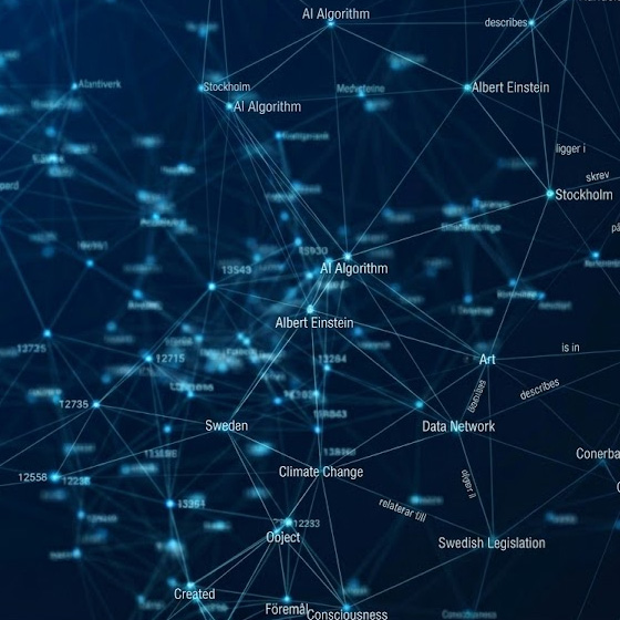 An abstract image of nodes floating in space with lines connected between them. Each node is a topic.